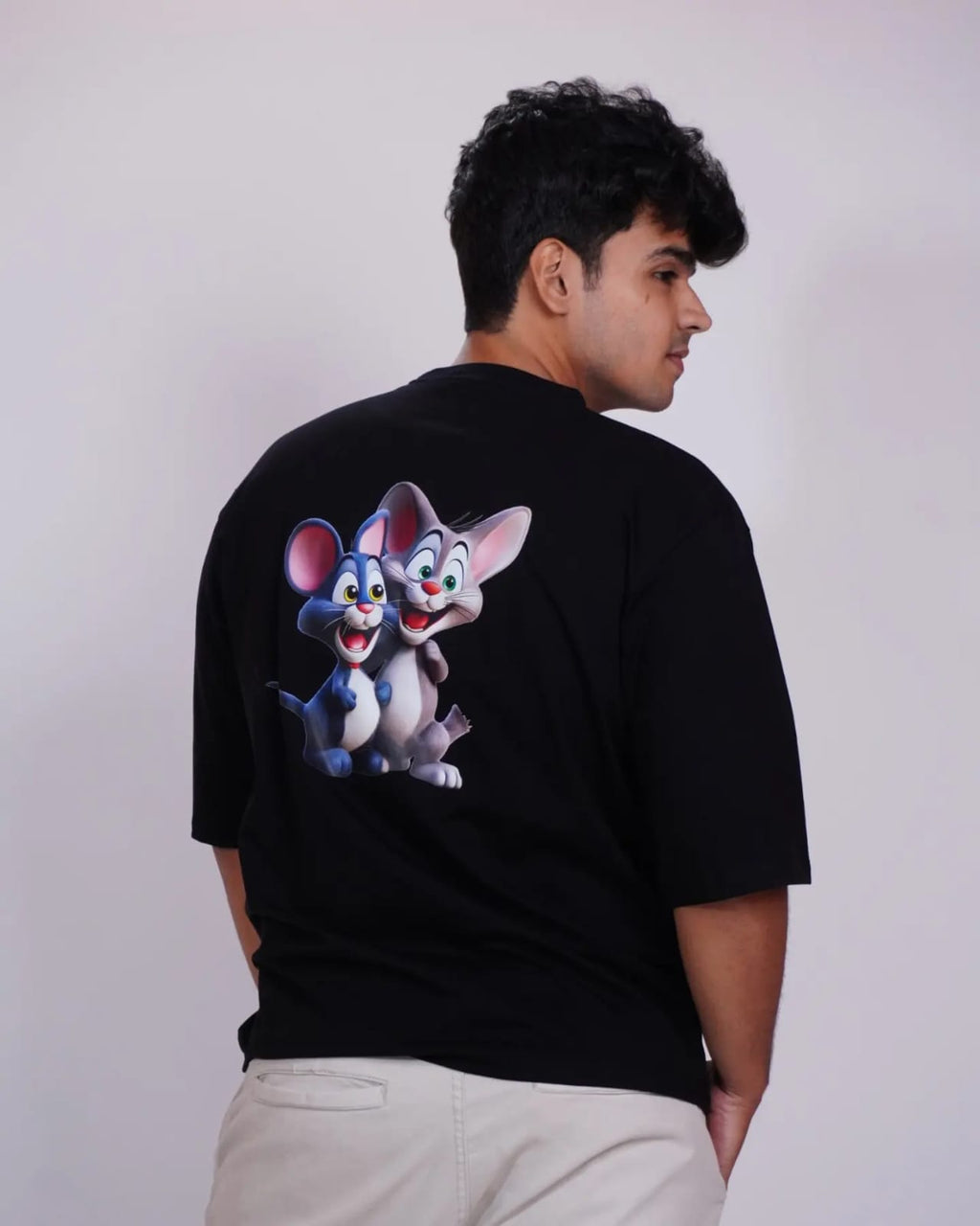 Are We Still friends - Black Baggy Oversized T shirt